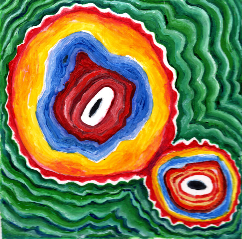 Eye Cell Mating With Larger Eye Cell in Sea of Protoplasm